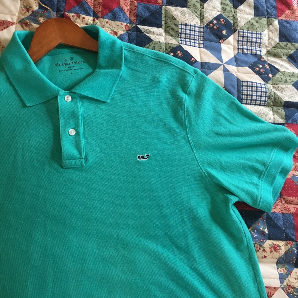 Vineyard Vines Teal Classic Fit Polo